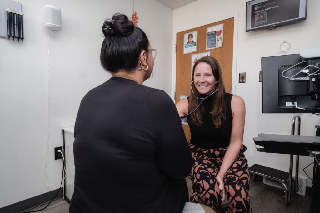 Provider speaking to patient